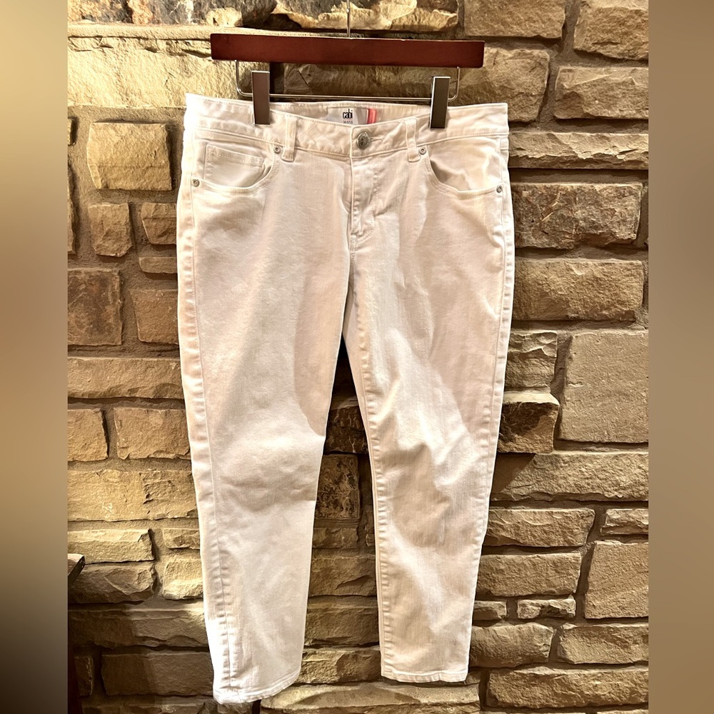Cabi white boyfriend jean